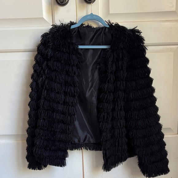 S/M Black Faux Fur Jacket - Picture 1 of 3